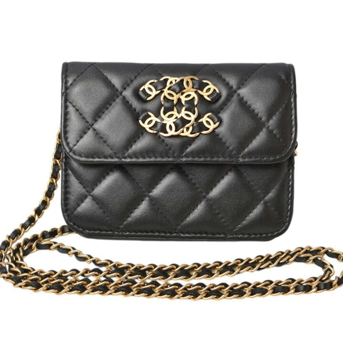 Chanel Black Leather Coin Purse/Coin Case ()