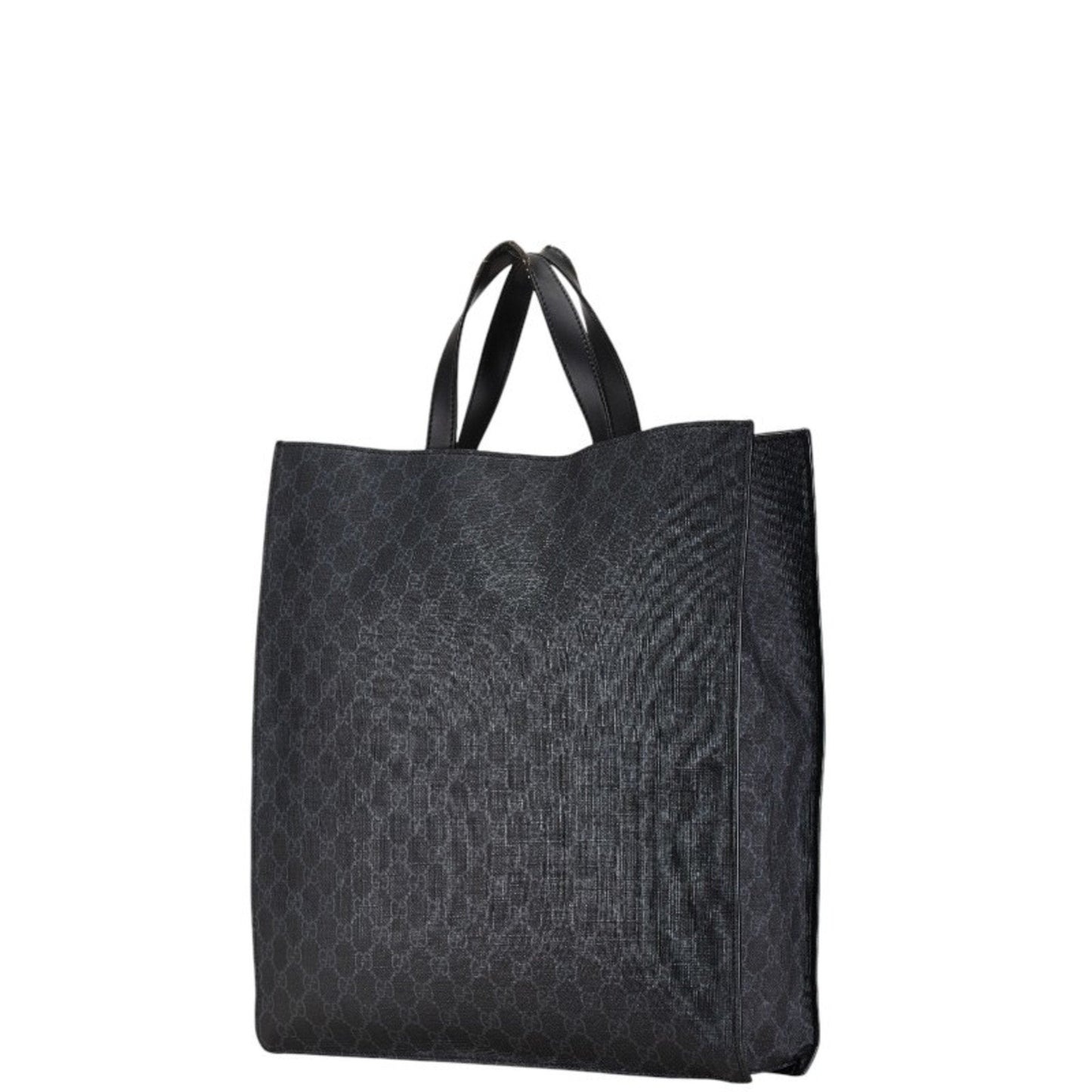 Gucci Black Gray Pvc Leather Handbag Tote Bag ()