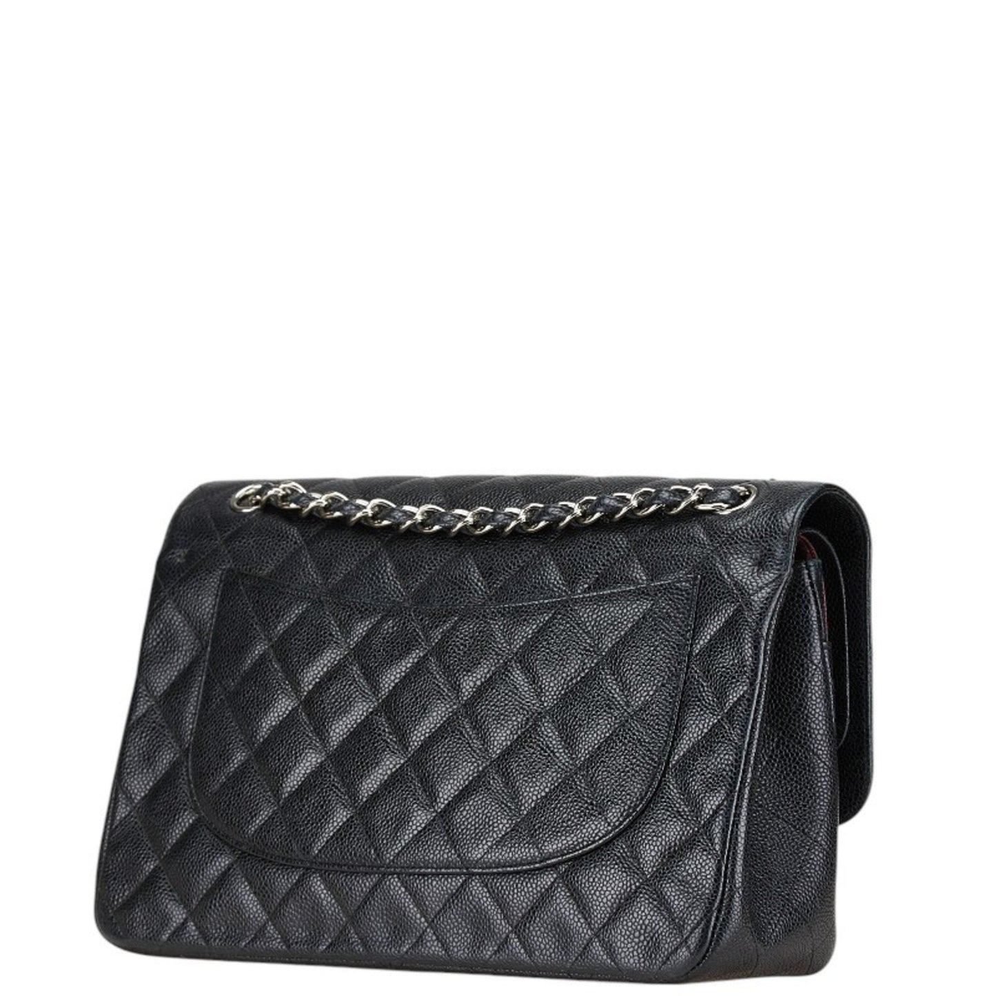 Chanel Black Grained Calfskin Shoulder Bag ()