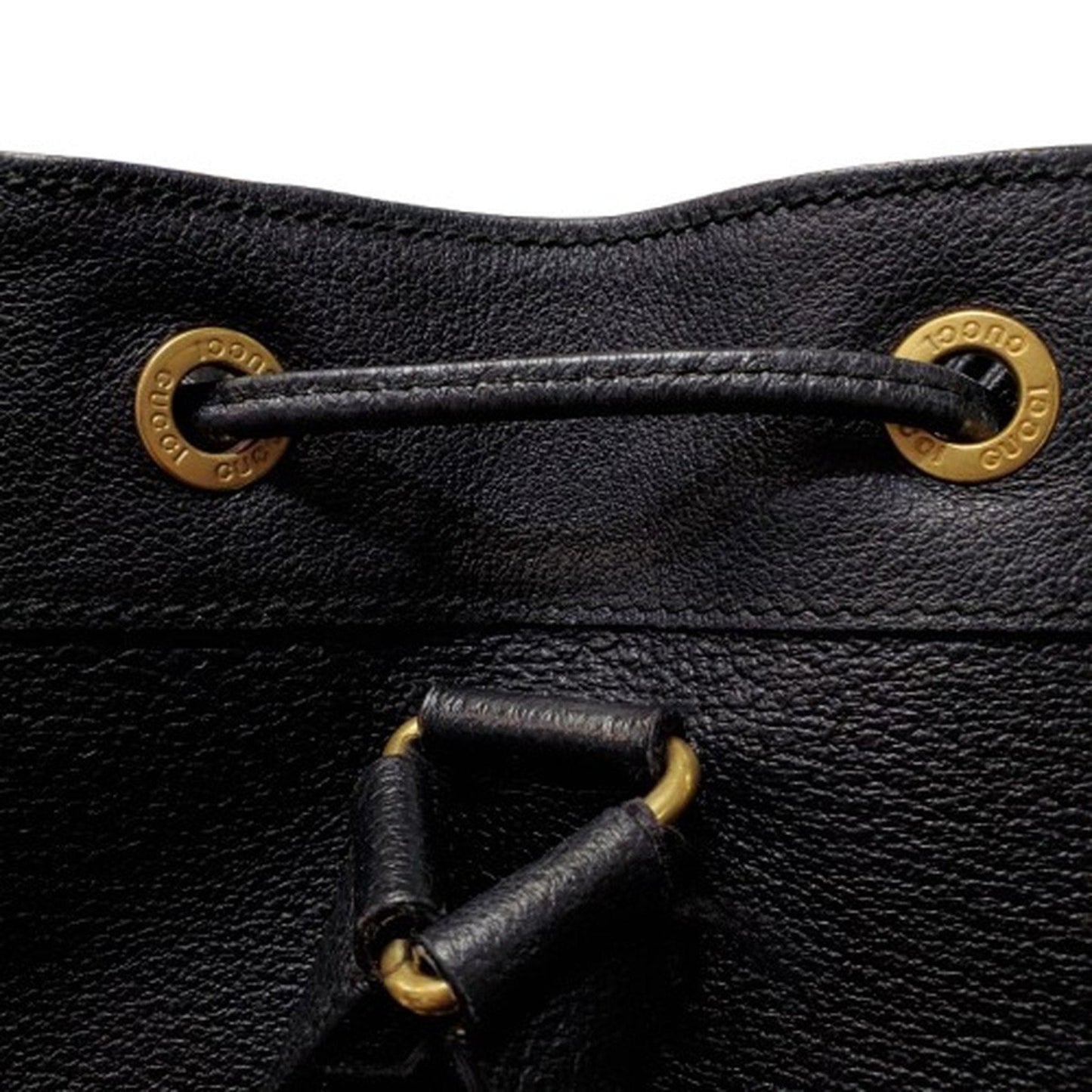 Gucci Black Suede Leather Backpack ()