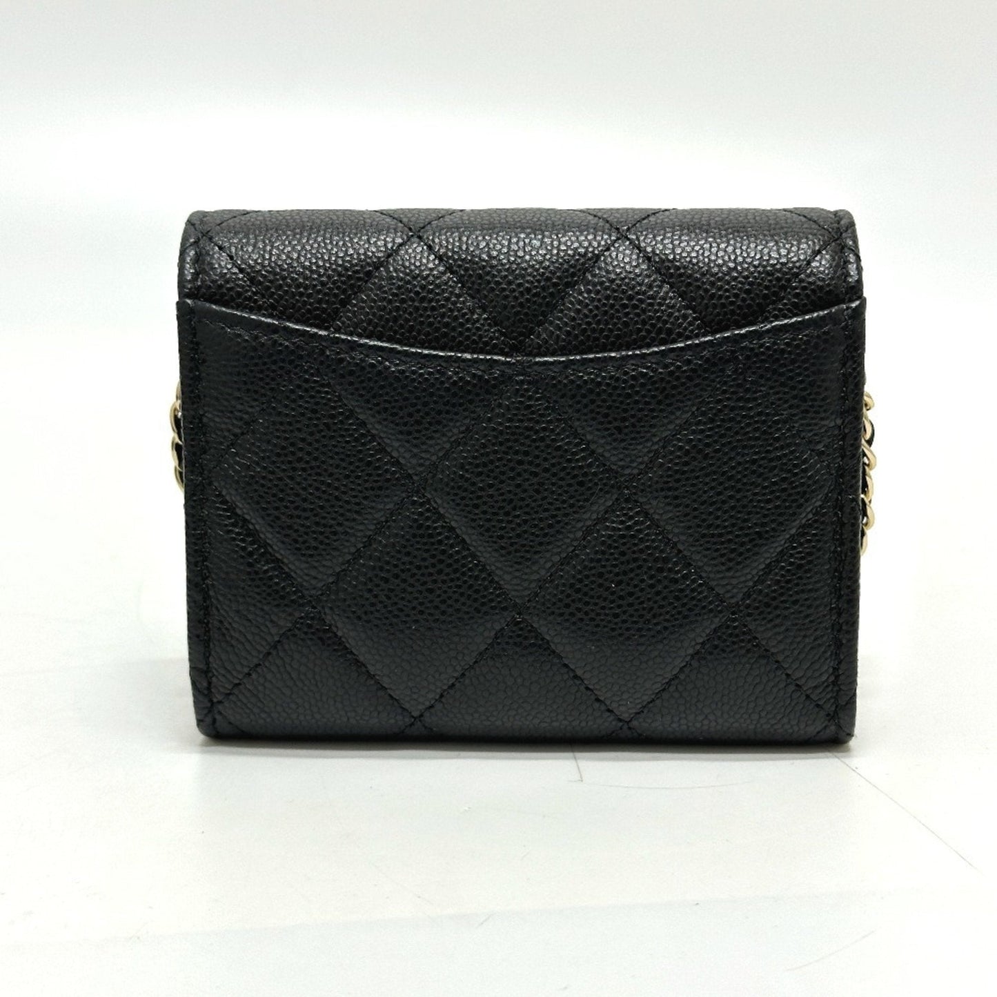 Chanel Black Grained Calfskin Coin Purse/Coin Case ()