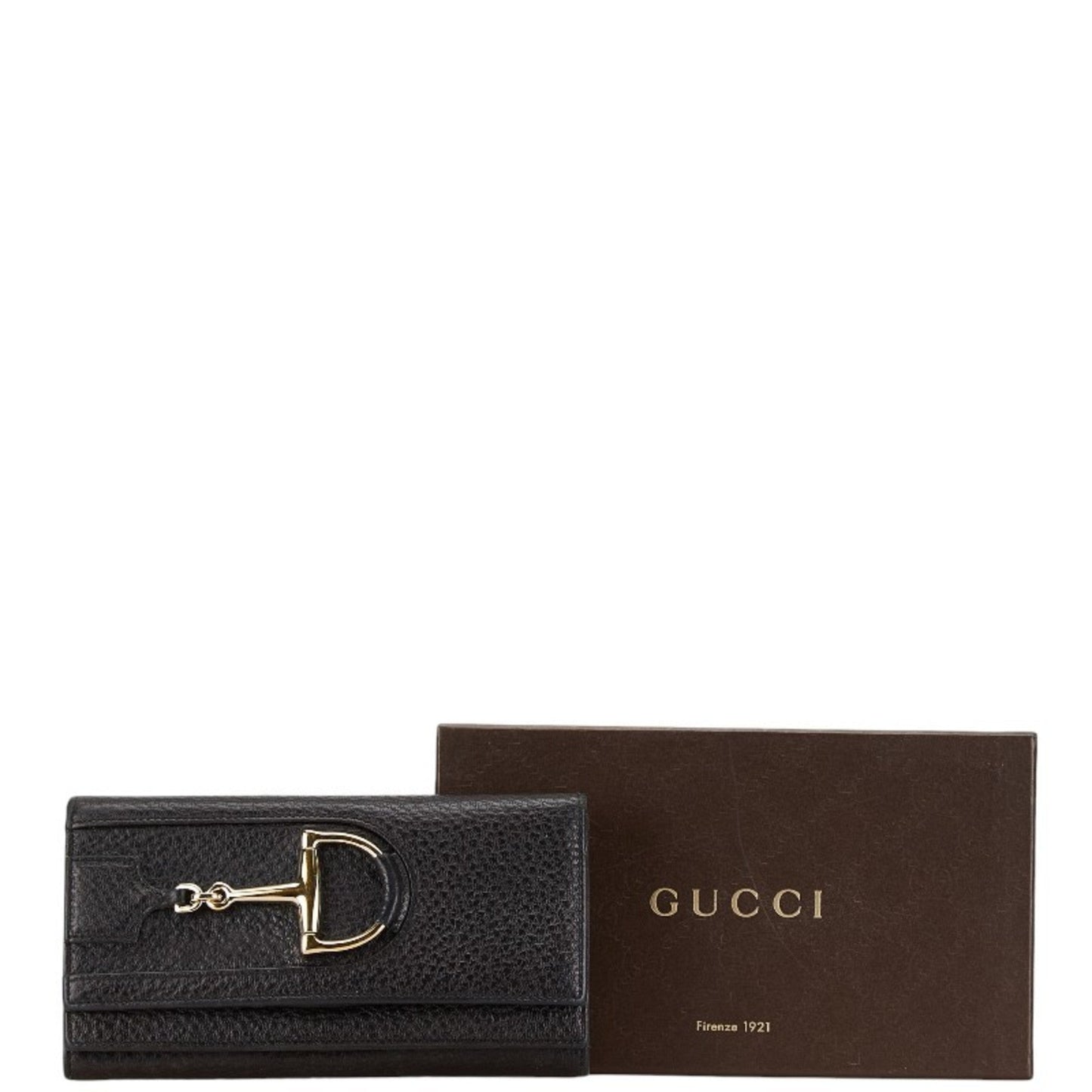 Gucci Black Leather Long Wallet (Bi-Fold) ()