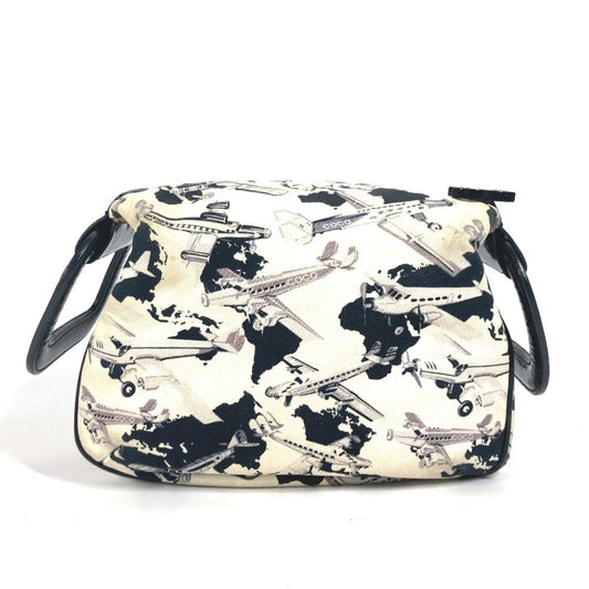 Chanel Black White Canvas Handbag ()