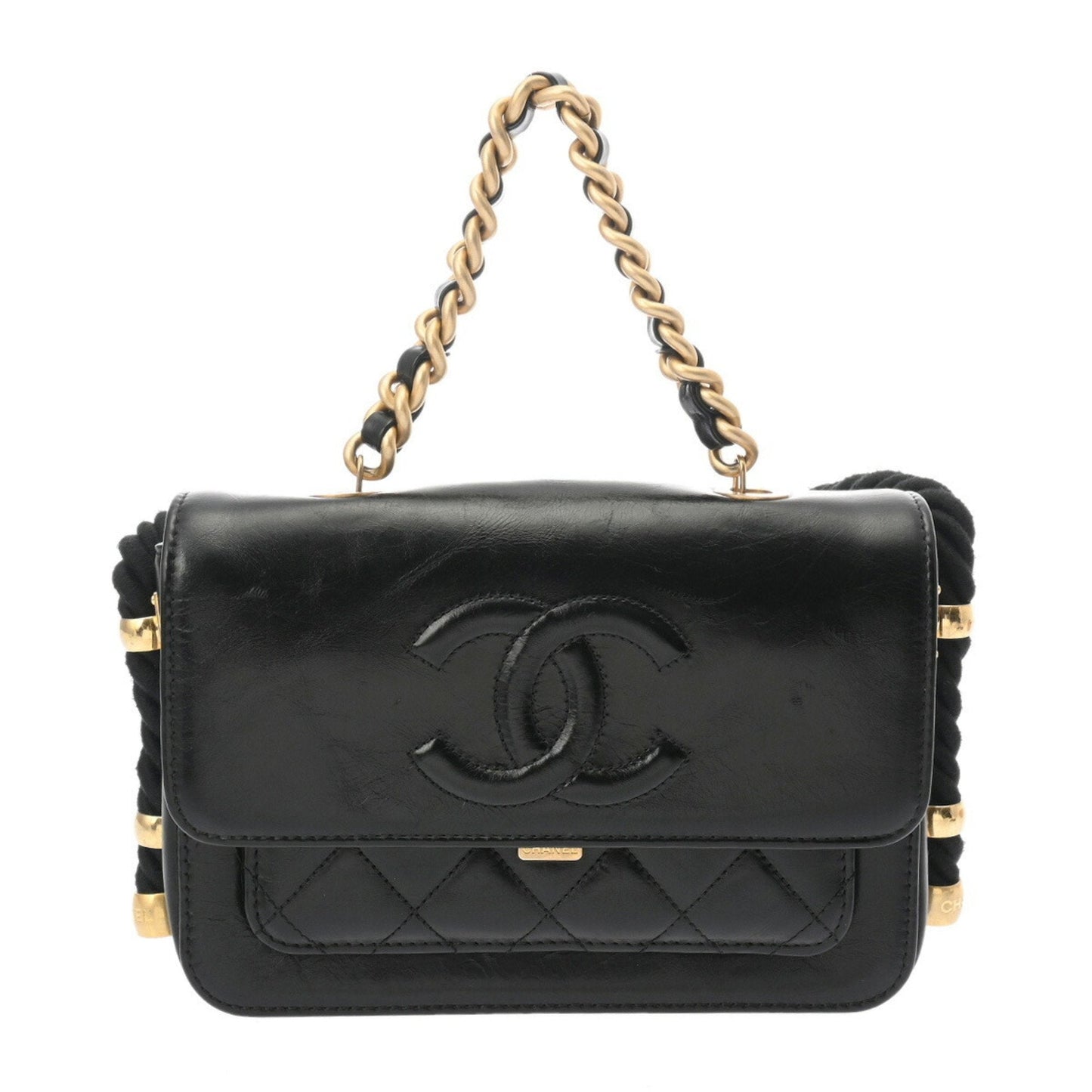 Chanel Black Leather Shoulder Bag ()