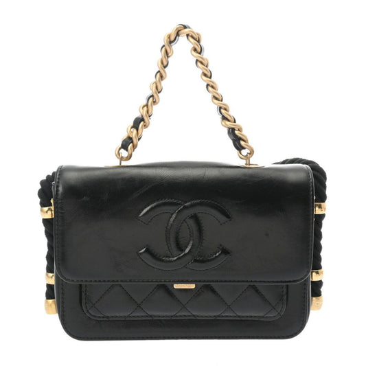 Chanel Black Leather Shoulder Bag ()