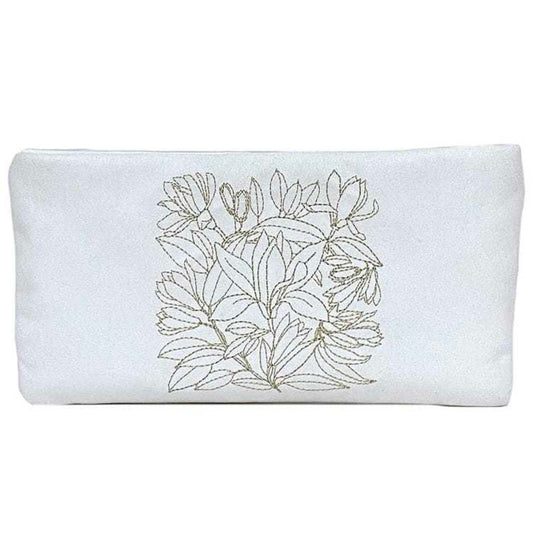 Chanel White Cotton Canvas Pouch ()