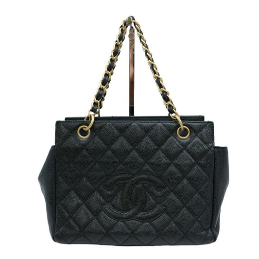 Chanel Black Caviar Leather Handbag ()