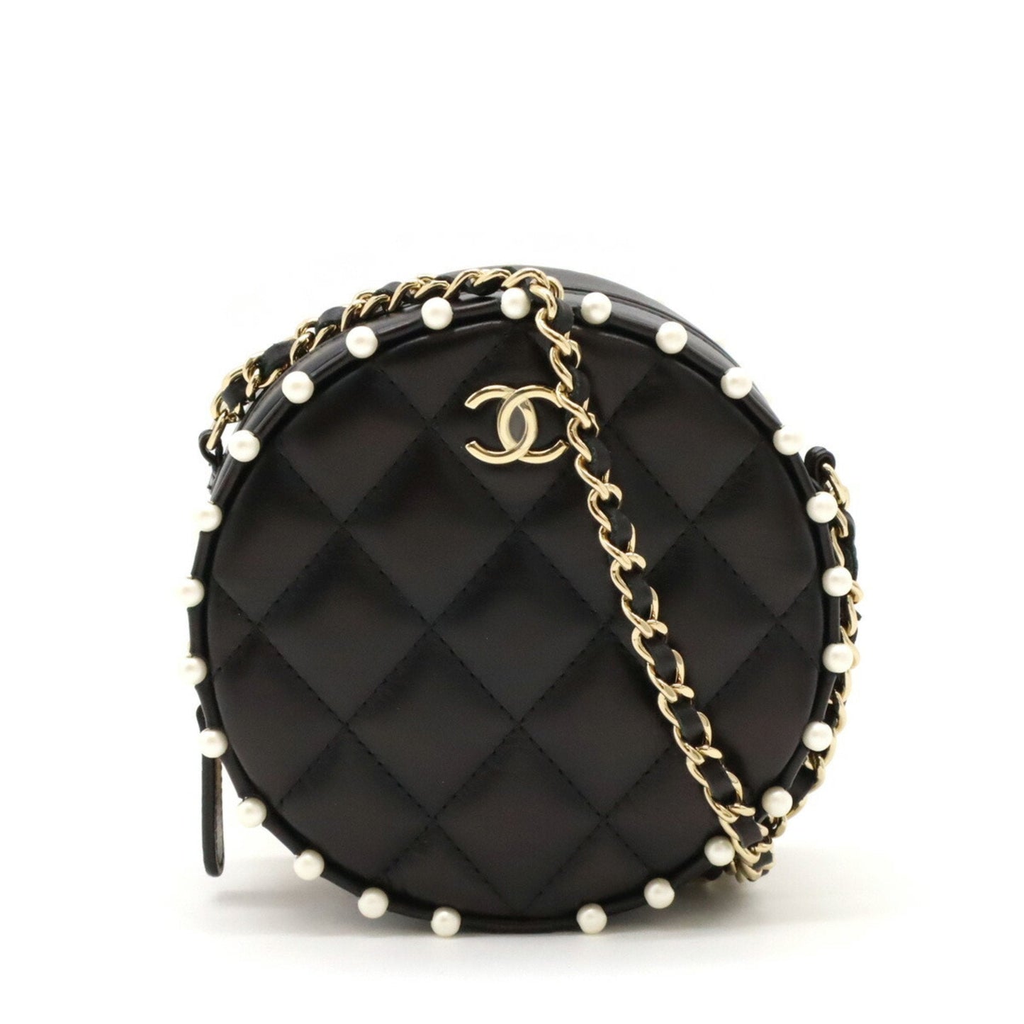 Chanel Black Leather Shoulder Bag ()