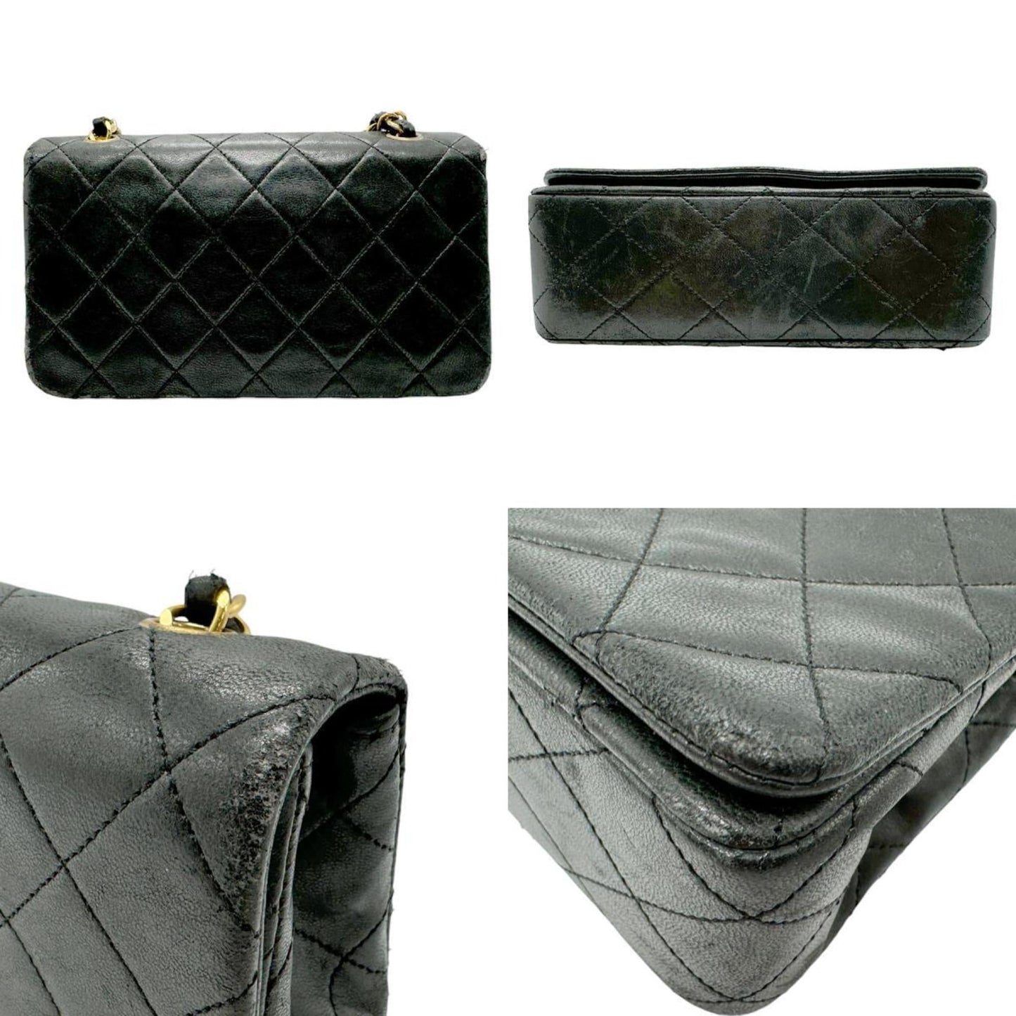 Chanel Black Leather Shoulder Bag ()