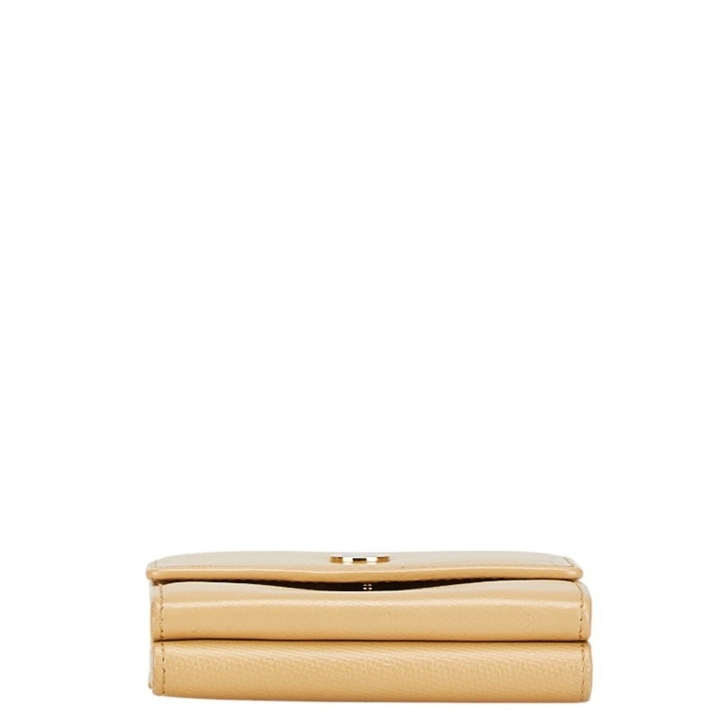 Chanel Beige Grained Calfskin Wallet (Bi-Fold) ()