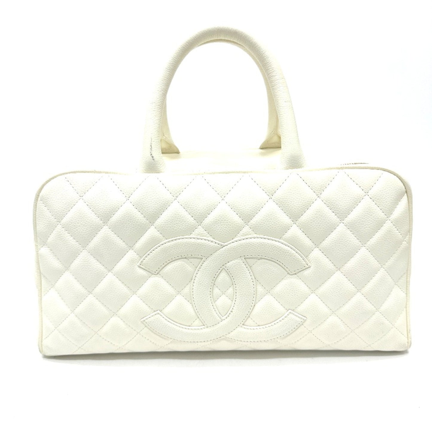 Chanel White Leather Handbag ()