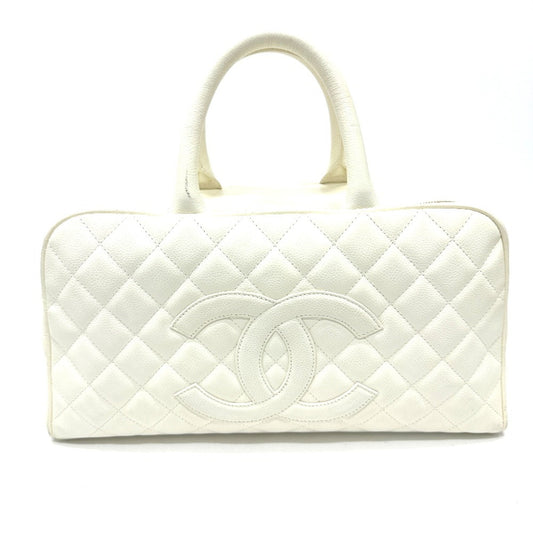 Chanel White Leather Handbag ()