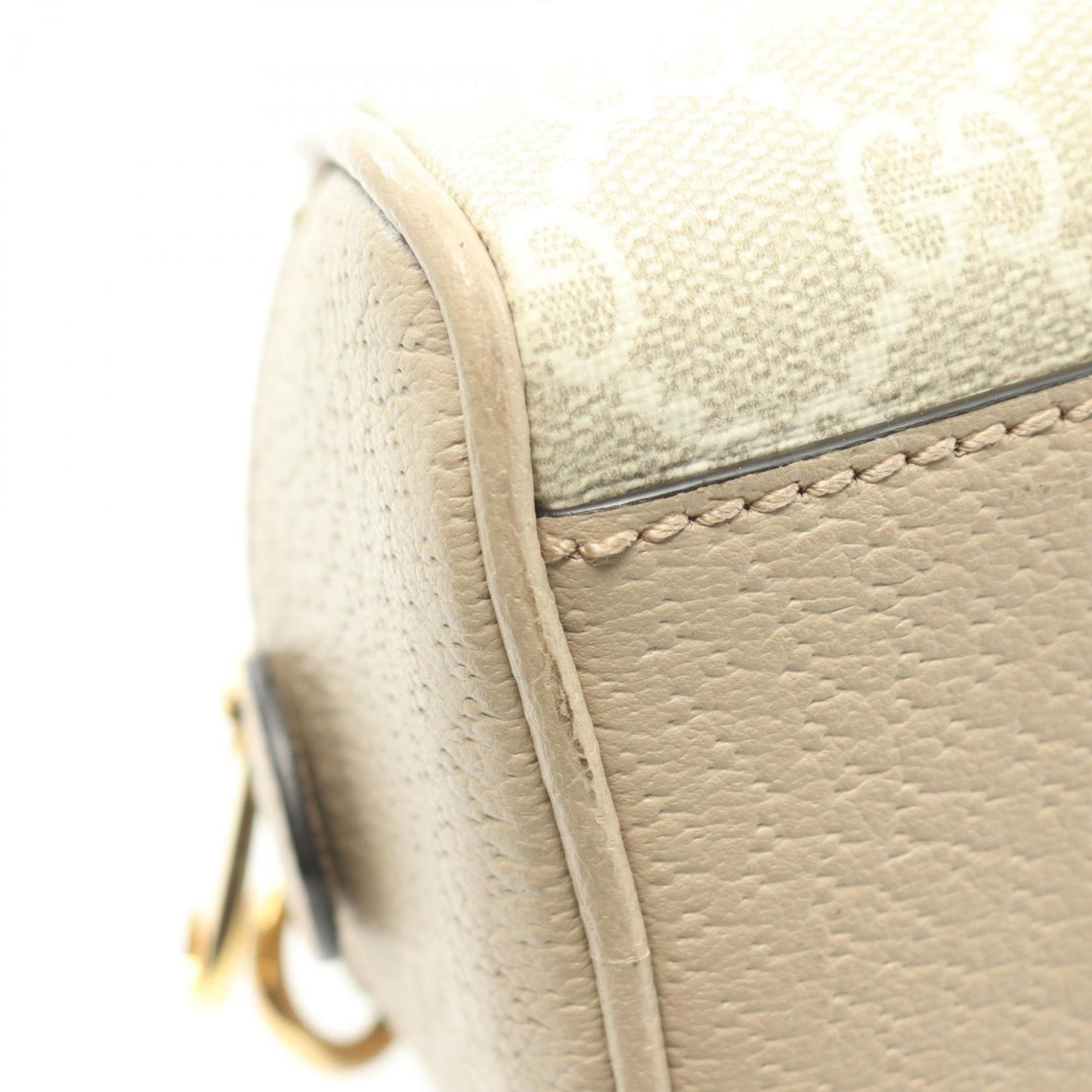 Gucci Beige Multi-Color Coated Canvas Handbag ()