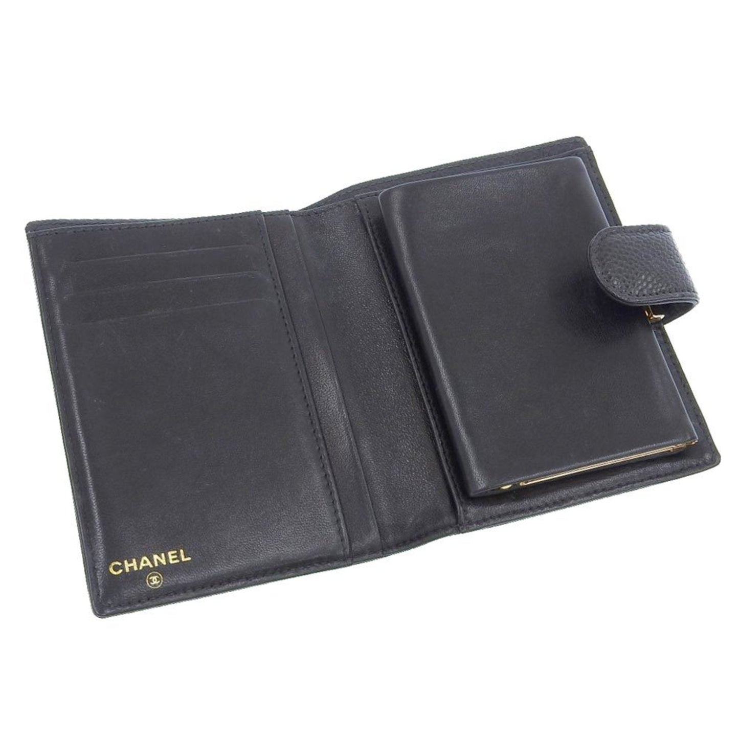 Chanel Black Grained Calfskin Coin Purse/Coin Case ()