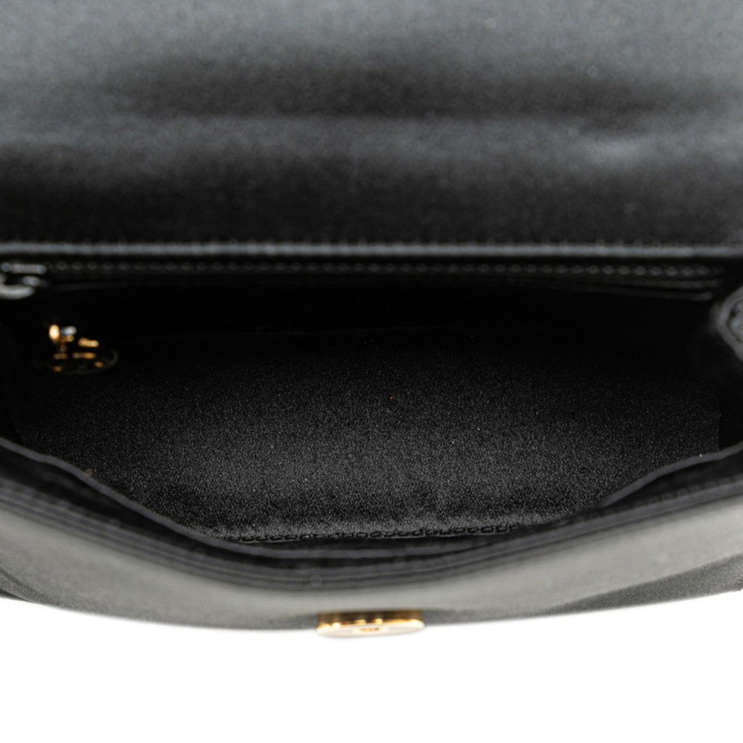 Chanel Black Satin Shoulder Bag ()