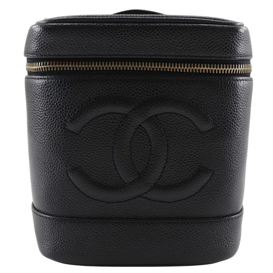 Chanel Black Caviar Leather Handbag Pouch ()