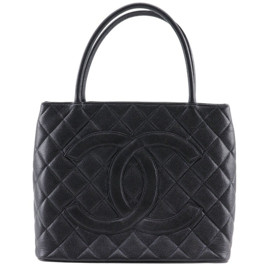 Chanel Black Caviar Leather Tote Bag ()