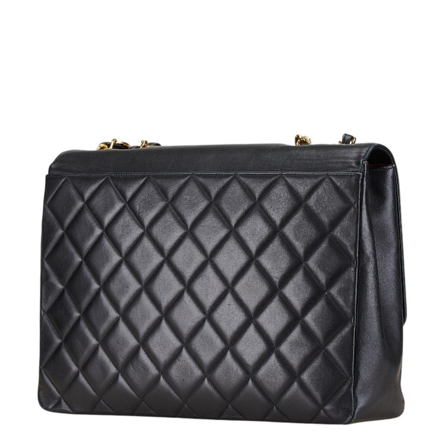 Chanel Black Leather Handbag Shoulder Bag ()