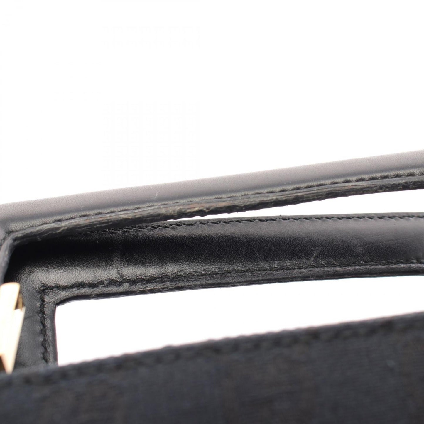 Gucci Black Canvas Leather Tote Bag ()