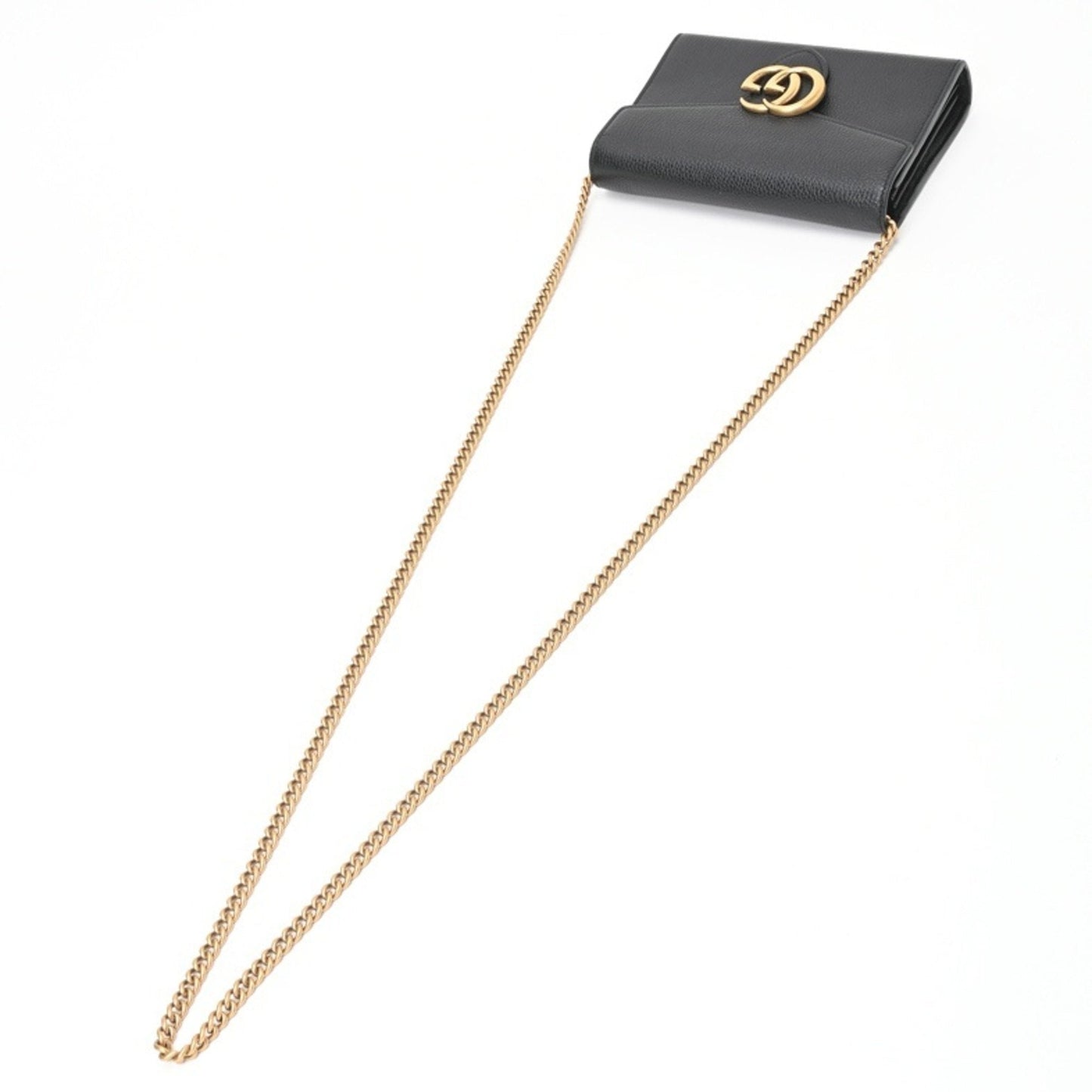 Gucci Black Leather Chain/Shoulder Wallet ()