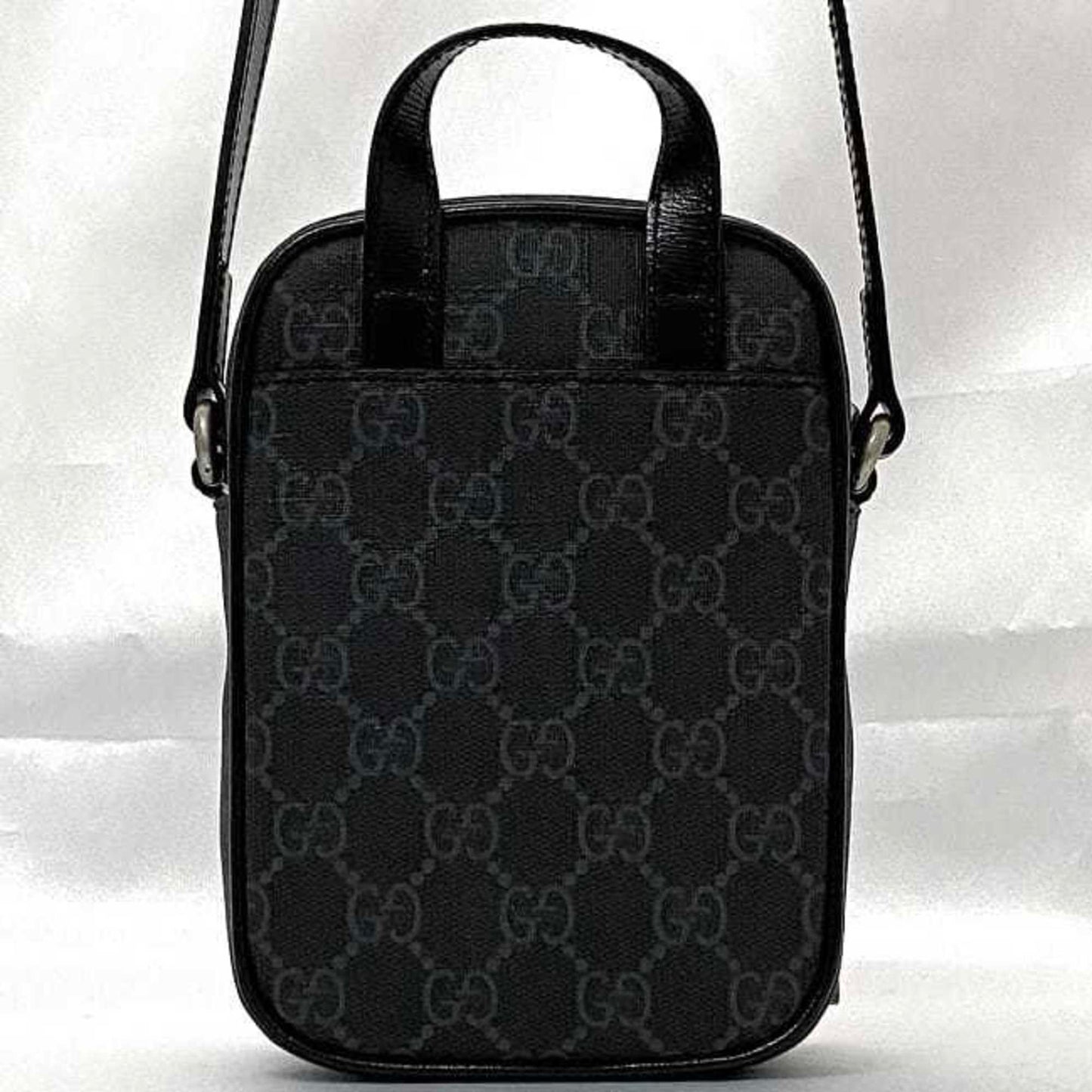 Gucci Black Pvc Leather Pochette Shoulder Bag ()