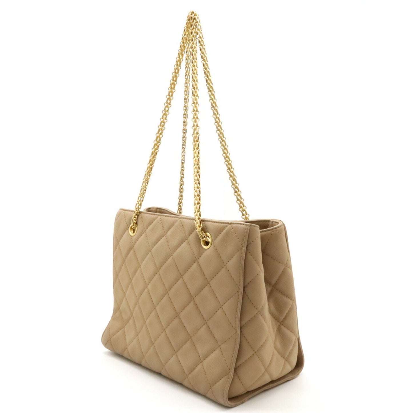 Chanel Beige Caviar Leather Shoulder Bag Tote Bag ()