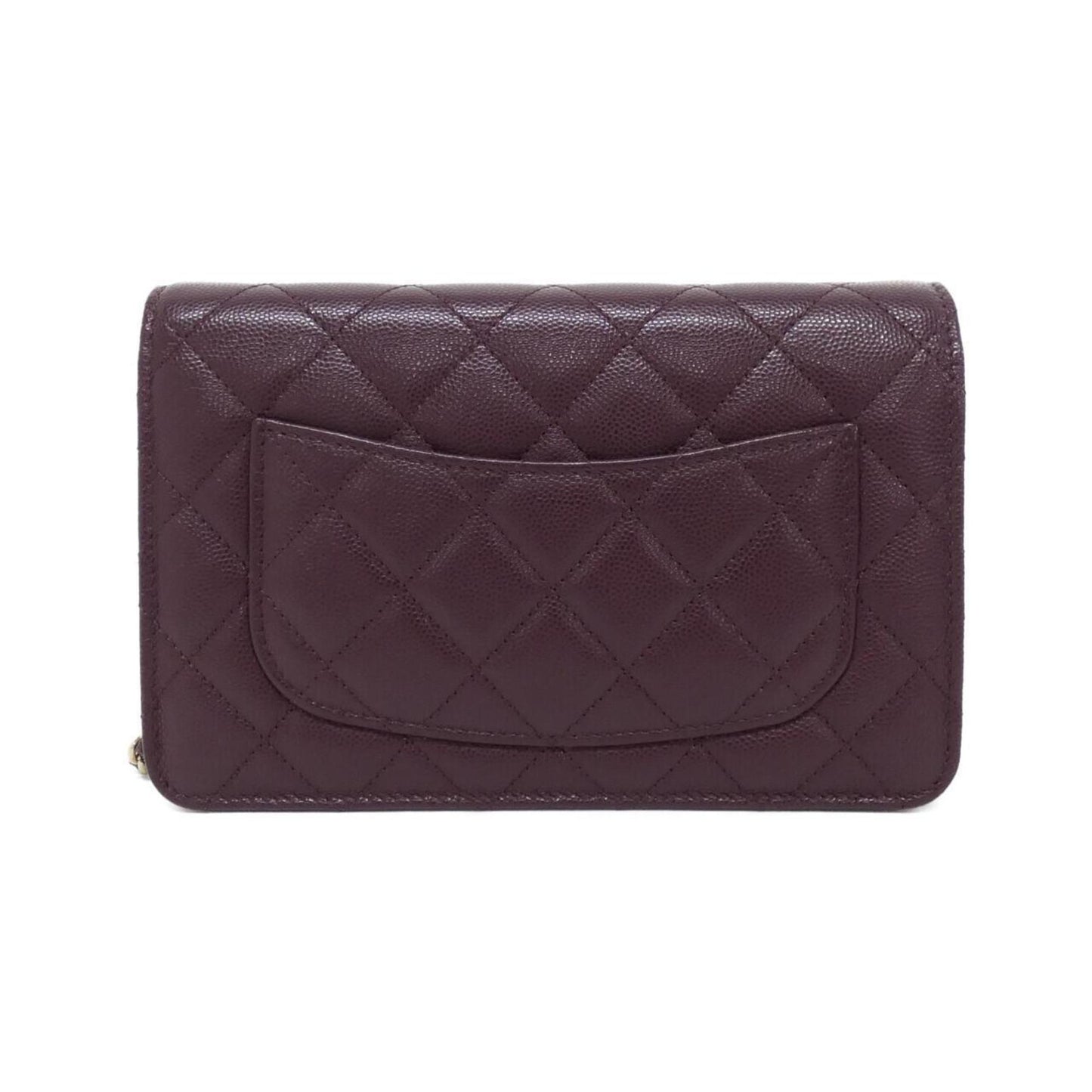 Chanel Bordeaux Grained Calfskin Chain/Shoulder Wallet ()
