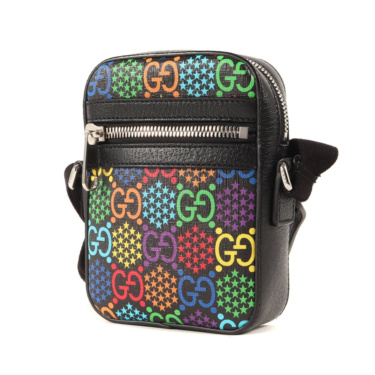 Gucci Black Multi-Color Leather Shoulder Bag ()
