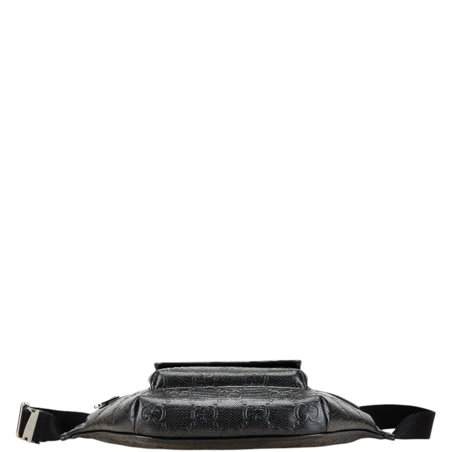 Gucci Black Leather Fanny Pack Sling Bag ()