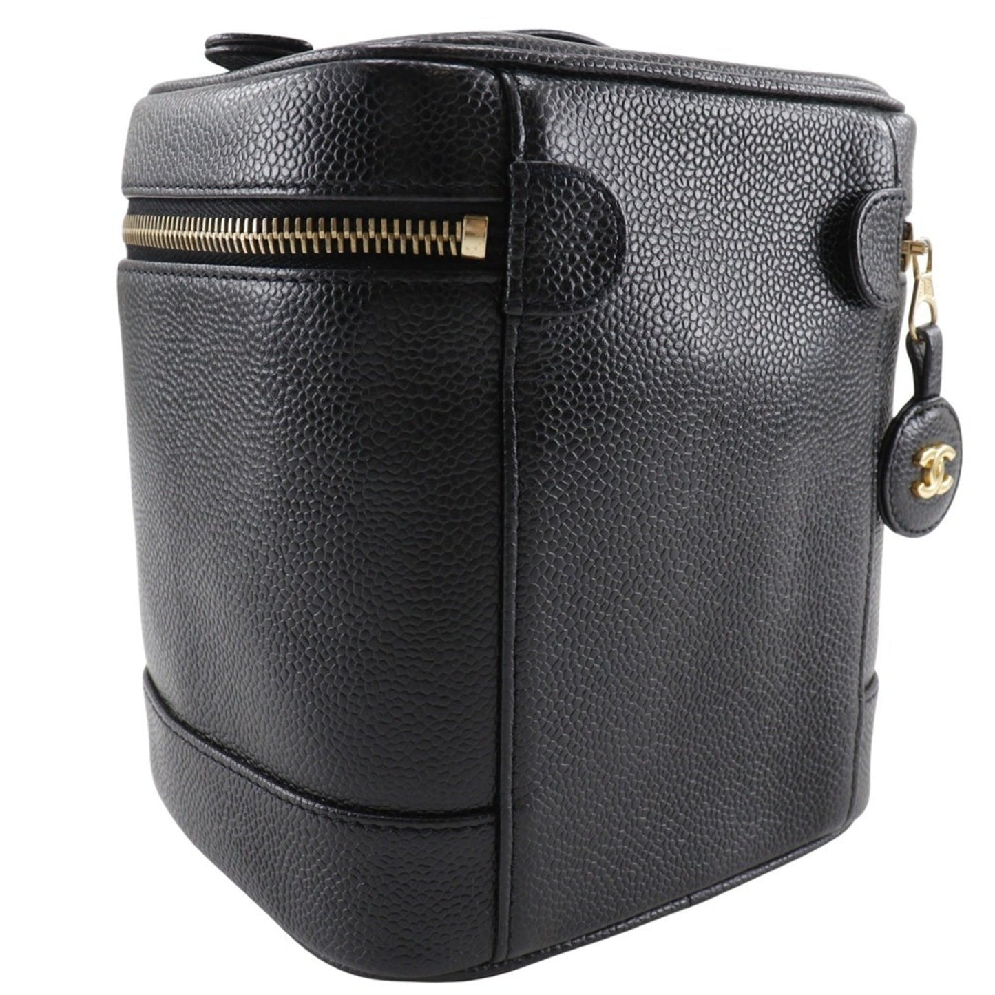 Chanel Black Caviar Leather Handbag Pouch ()