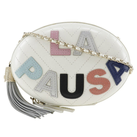 Chanel White Leather Shoulder Bag ()