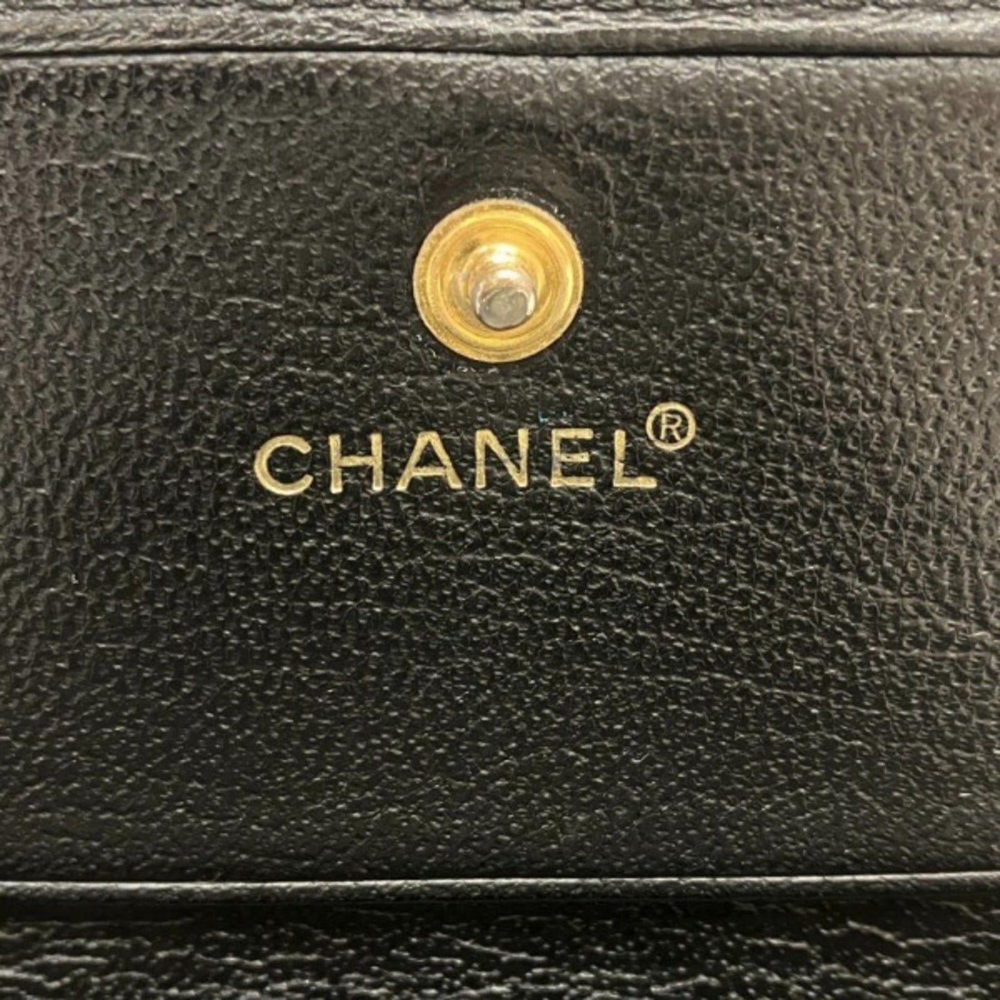 Chanel Black Leather Wallet (Tri-Fold) ()