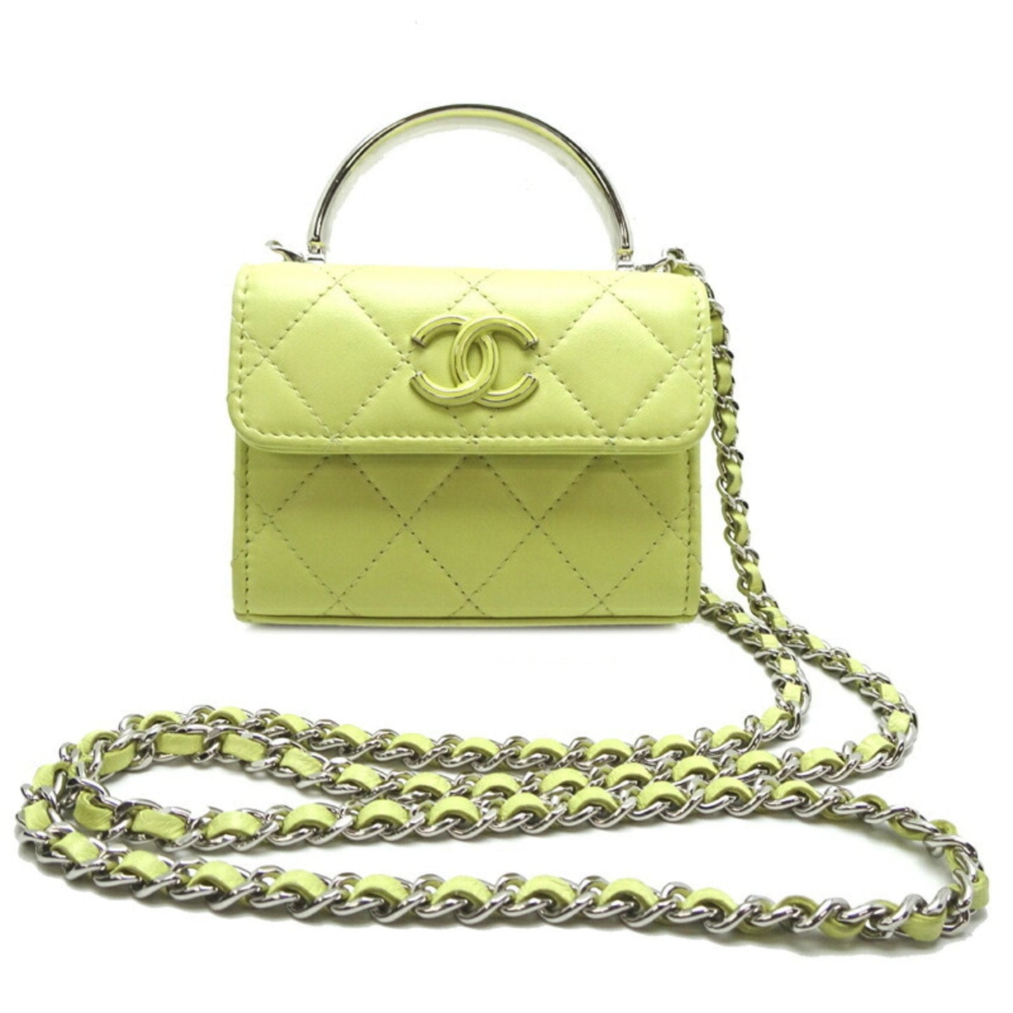 Chanel Yellow Leather Shoulder Bag ()
