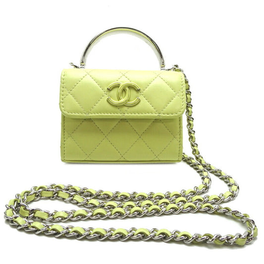 Chanel Yellow Leather Shoulder Bag ()