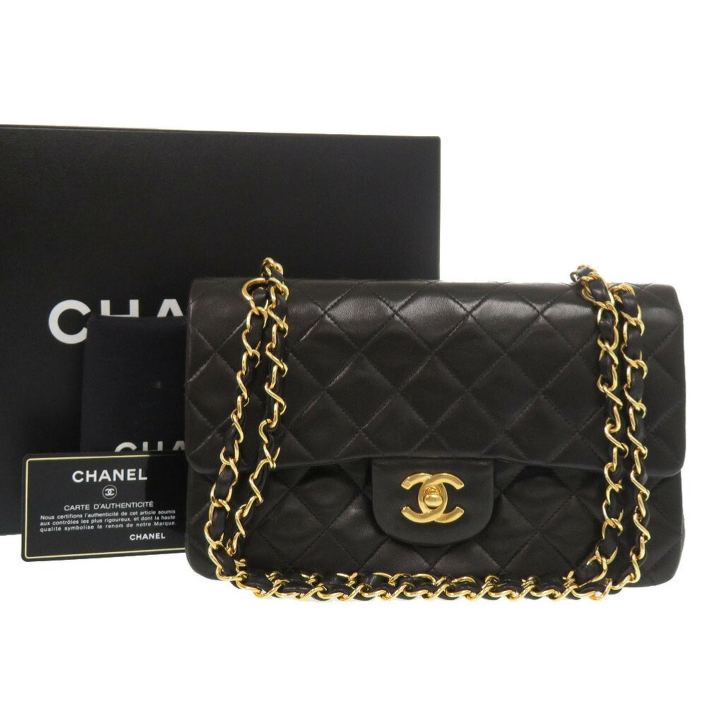 Chanel Black Leather Shoulder Bag ()