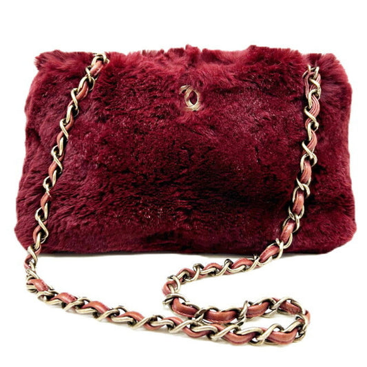 Chanel Bordeaux Red Color Lapin Shoulder Bag ()