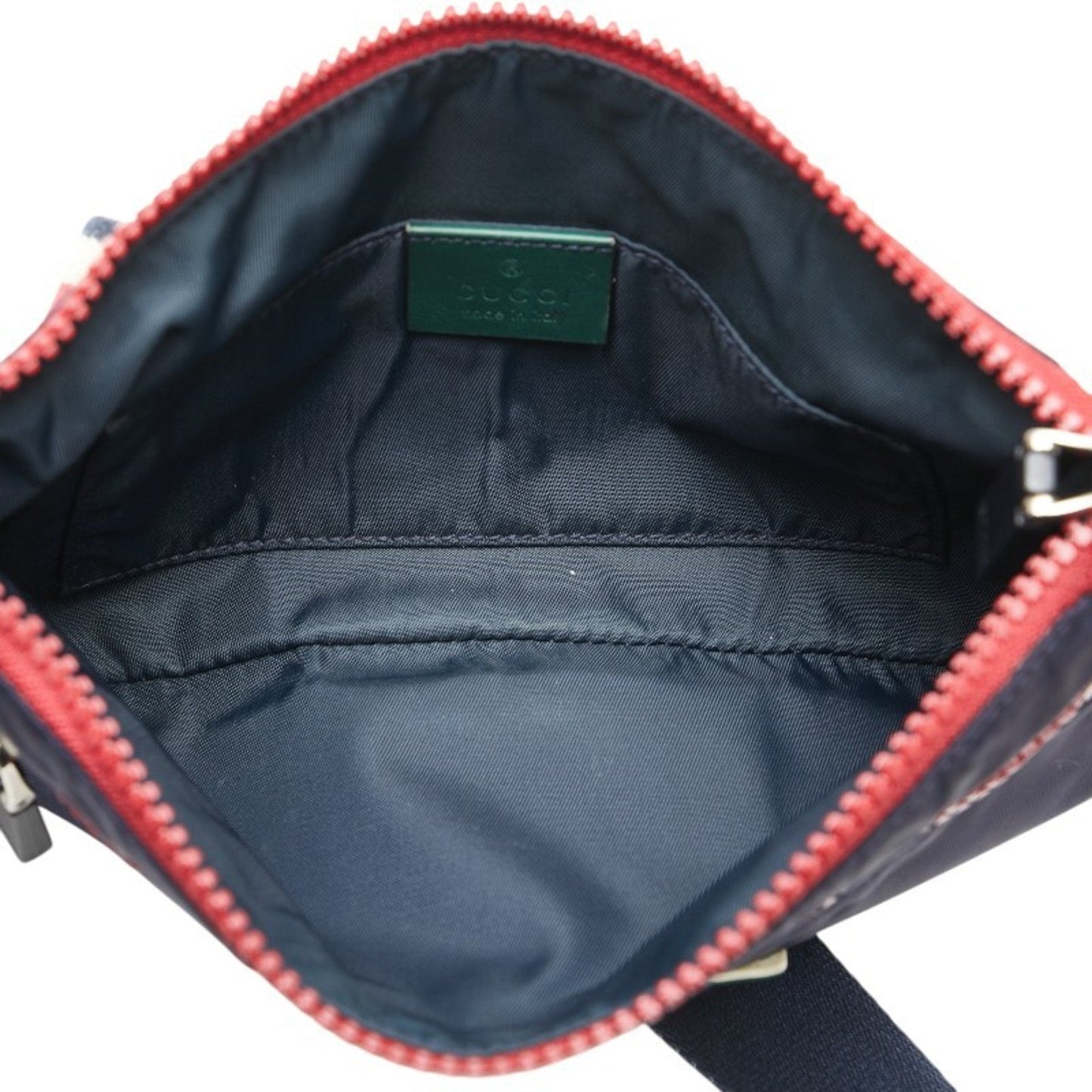 Gucci Green Navy Red Color Nylon Rubber Fanny Pack ()