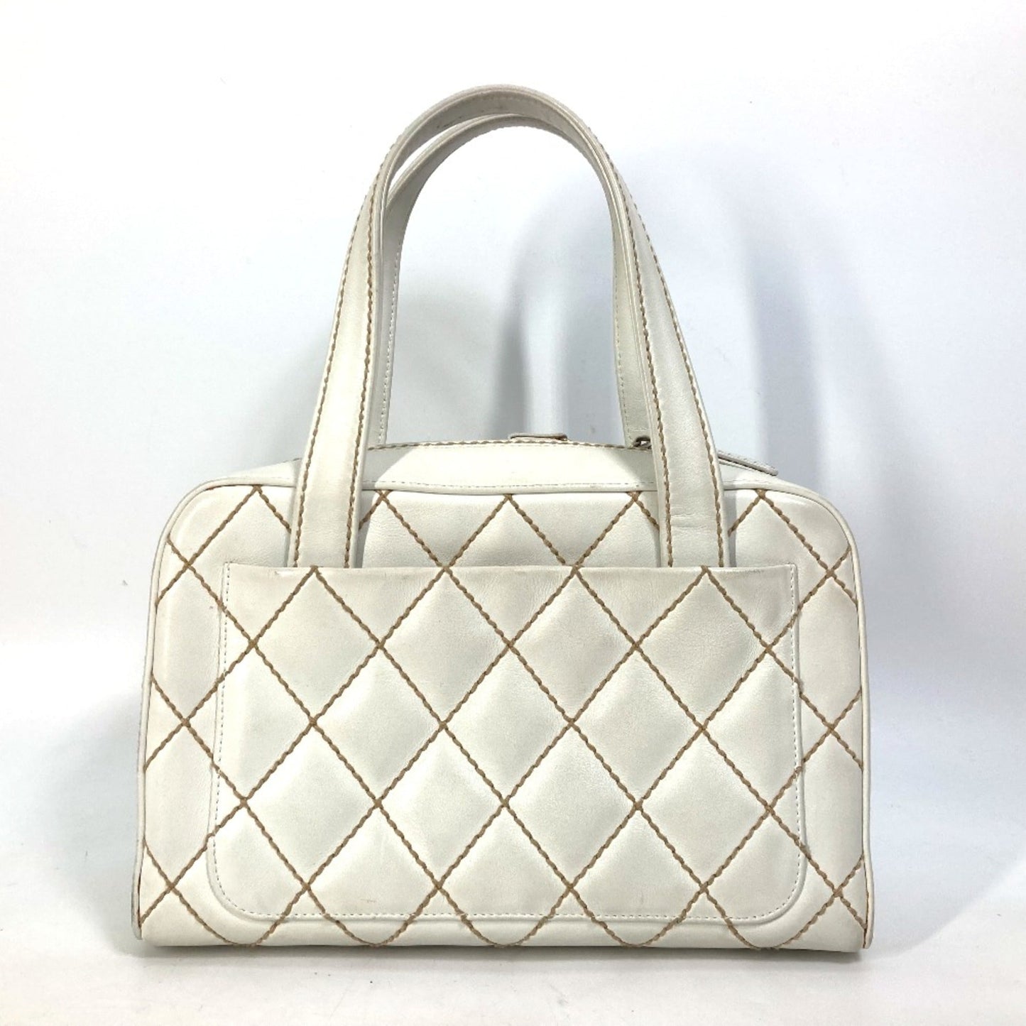 Chanel White Leather Handbag ()
