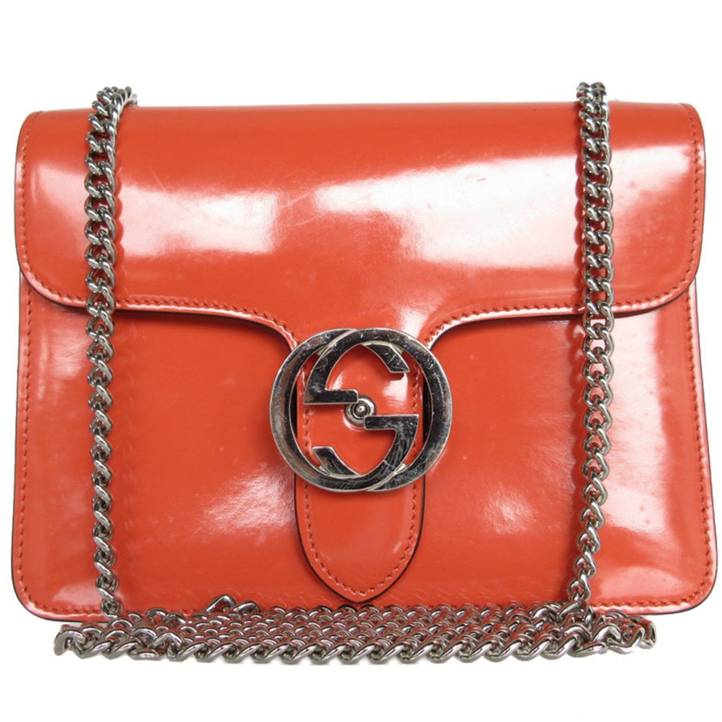 Gucci Orange Leather Shoulder Bag ()