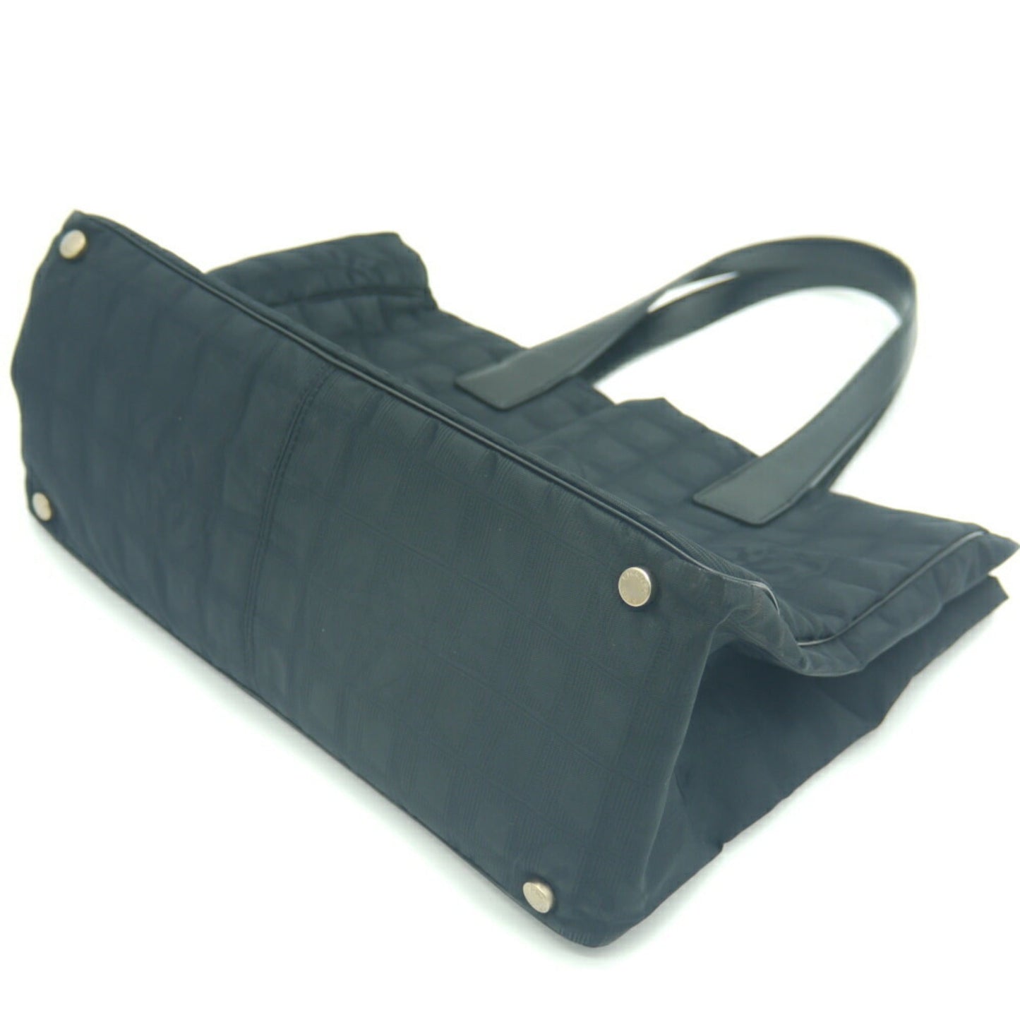 Chanel Black Nylon Leather Tote Bag ()