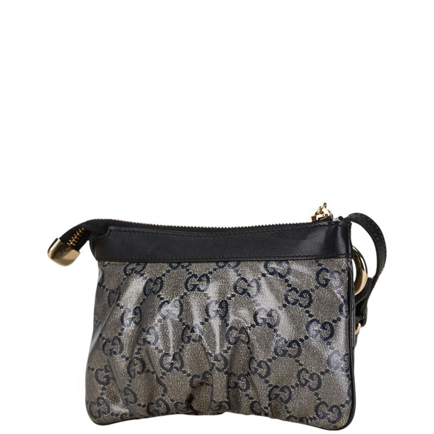 Gucci Black Navy Pvc Leather Shoulder Bag ()