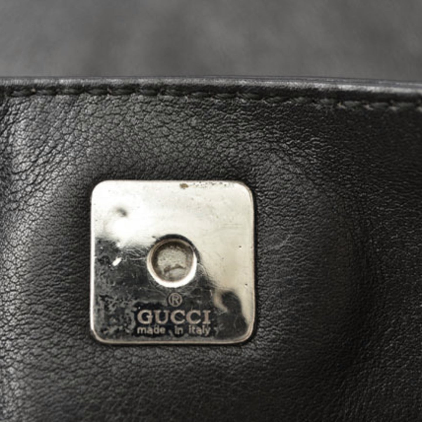 Gucci Black Leather Handbag Shoulder Bag ()