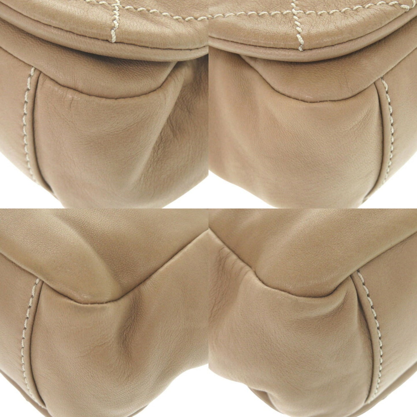 Chanel Beige Leather Shoulder Bag ()