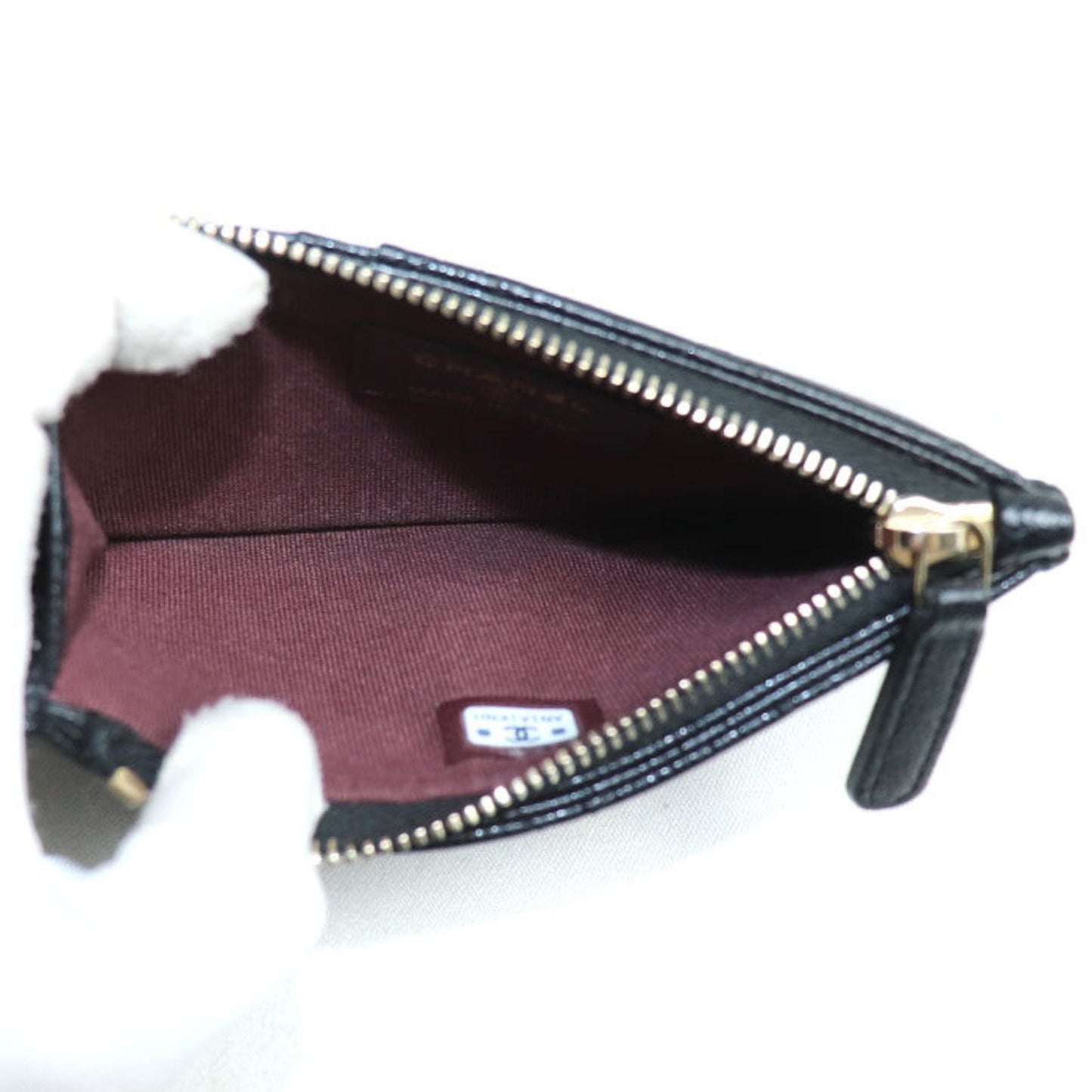 Chanel Black Grained Calfskin Coin Purse/Coin Case ()