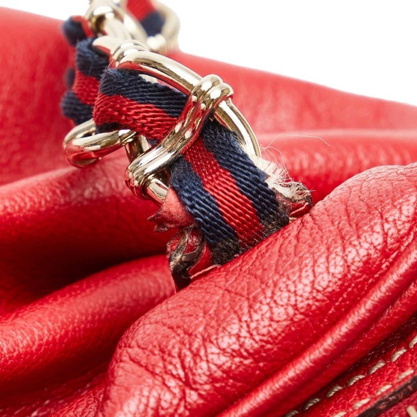 Gucci Red Color Leather Shoulder Bag ()