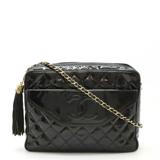 Chanel Black Patent Leather Shoulder Bag ()