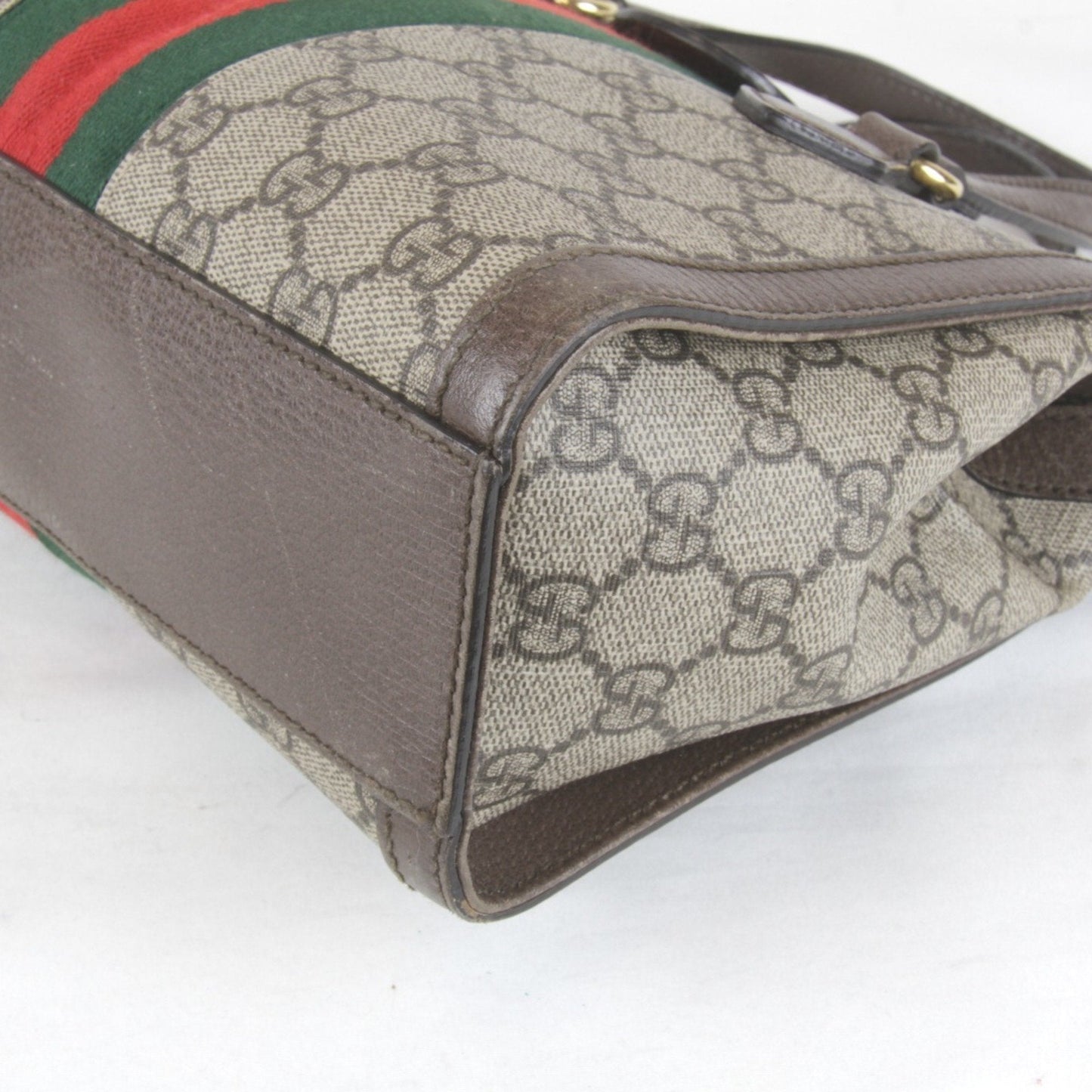 Gucci Brown Gg Supreme Canvas Shoulder Bag ()