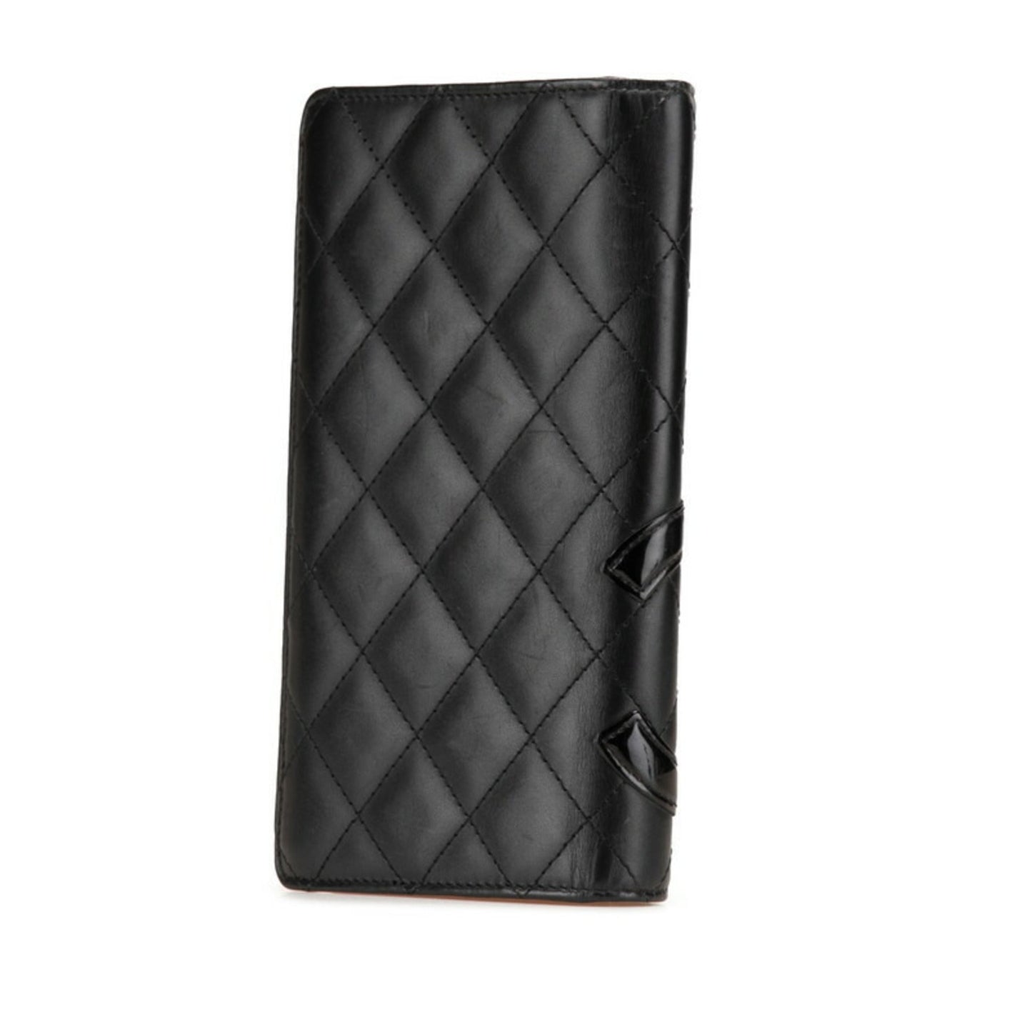 Chanel Black Pink Leather Long Wallet (Bi-Fold) ()