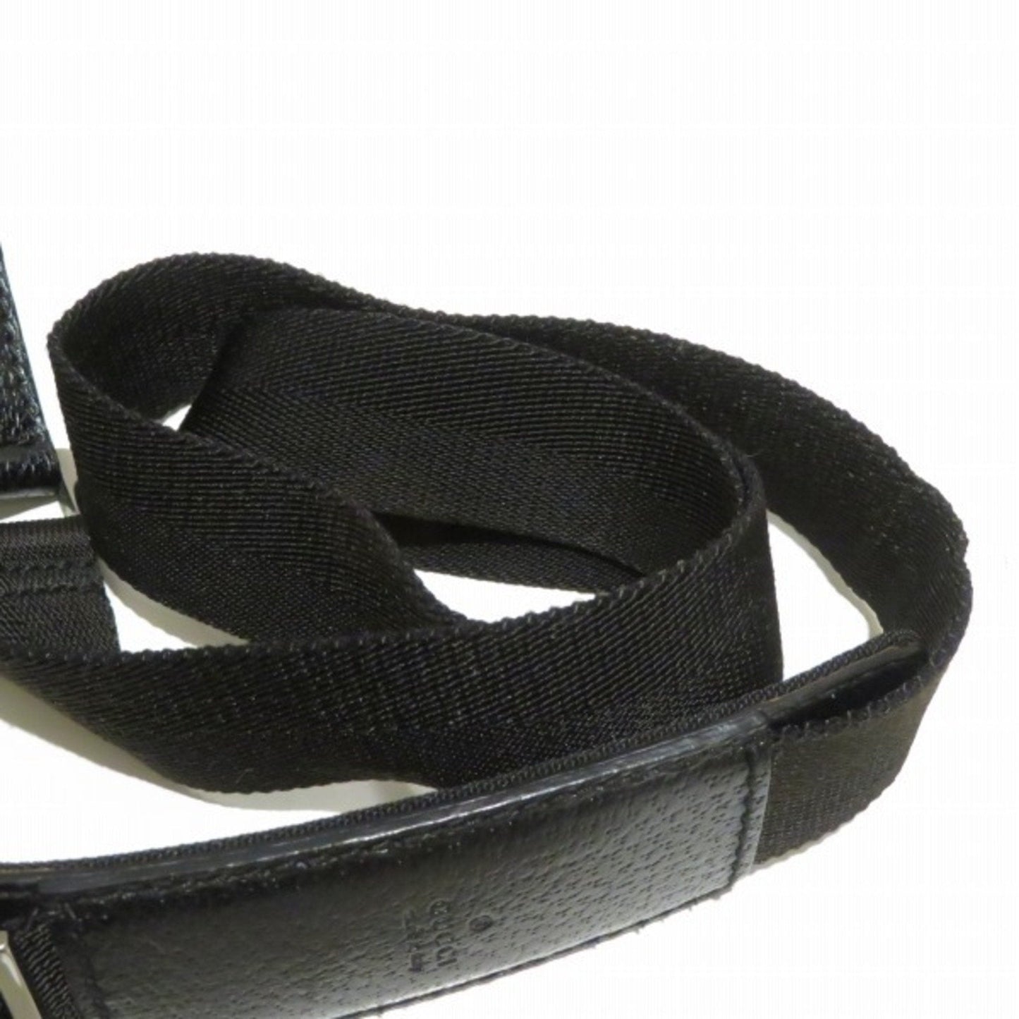 Gucci Black Gg Canvas Leather Shoulder Bag ()