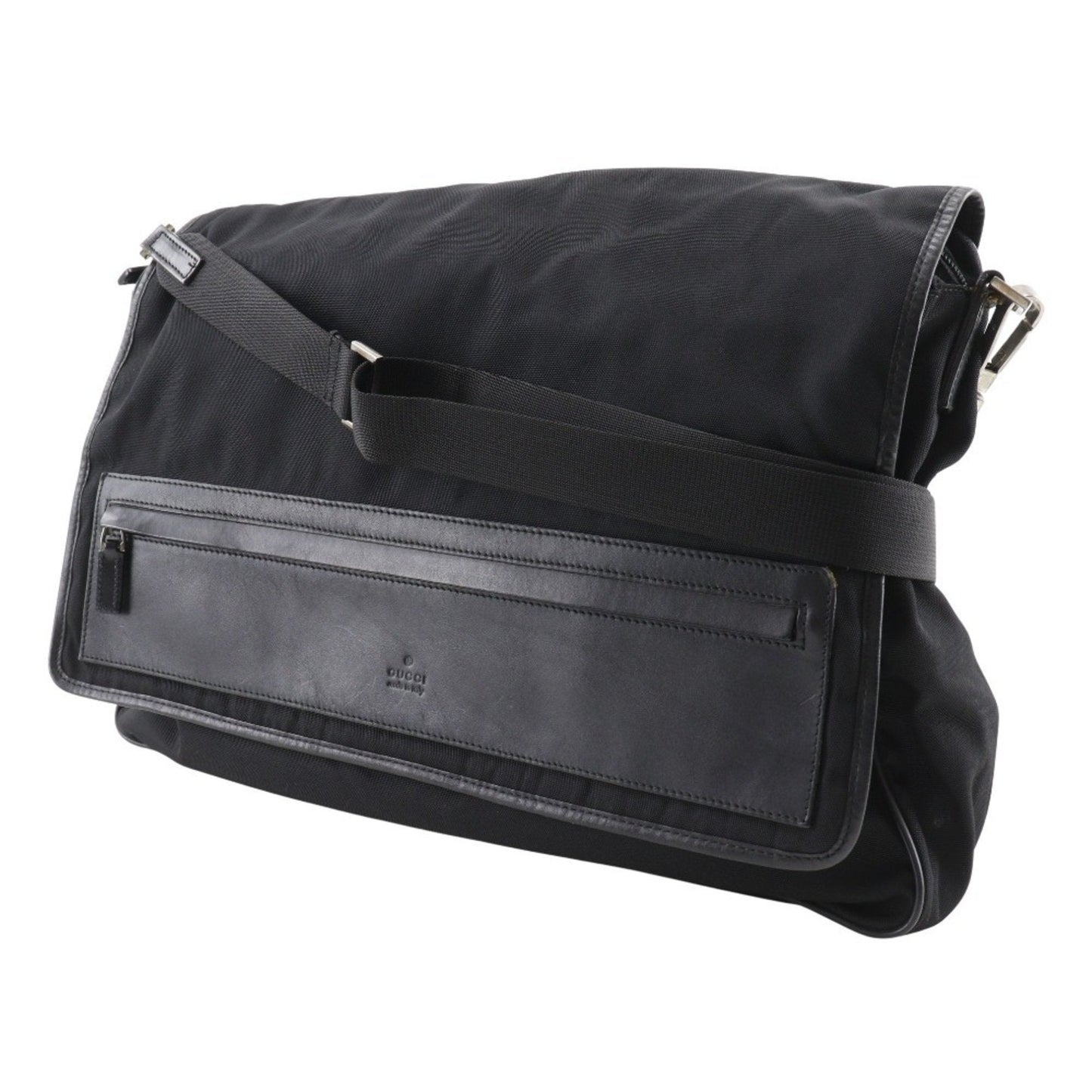 Gucci Black Nylon Canvas Shoulder Bag Sling Bag ()